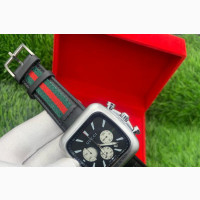 Gucci Leather Chronograph Wristwatch - Brand New