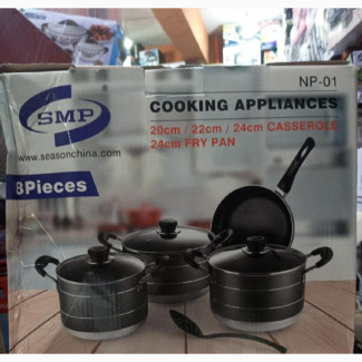 8pcs Non Stick Pot With Fry Pan