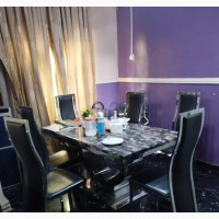 Marble Top Dining Table With 6 Chairs - Standard Brand