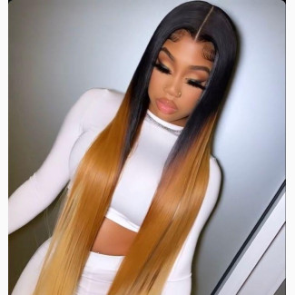 Wine Bone Straight Wig With Different Inches