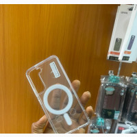 Magnetic Clear Case for Samsung Galaxy S22, Slim Bumper