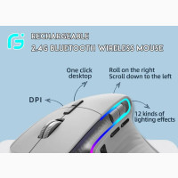 Wireless Gaming Mouse Bluetooth Ergonomic for Laptop