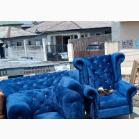 Chesterfield Complete Set - Brand New - Blue - Home Interiors