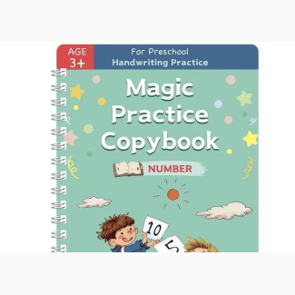 4 Pieces Kids Calligraphy Reusable Handwriting Copy Books