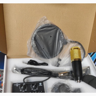 Studio Mic With V8 Sound Card - Brand New