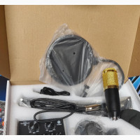 Studio Mic With V8 Sound Card - Brand New