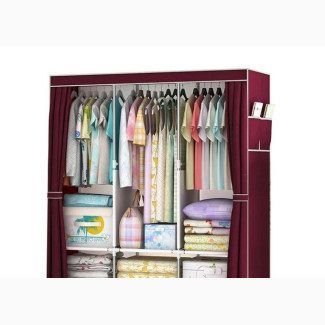 Elegant 3 Column Mobile Steel Wardrobe Closet