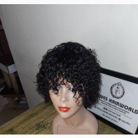 Short Jerry Curl Human Hair