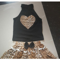 Leopard Pattern Skirt and Top