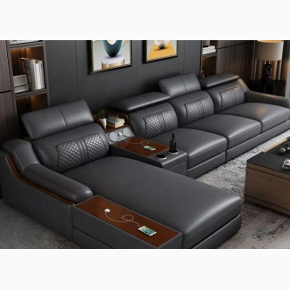 7 Seaters L Shape Chairs in Leather Design