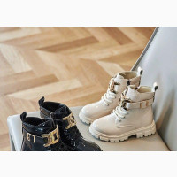 Fashion Girls Boots - Black and White, Sizes 26-36