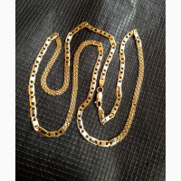 ITALY 750 Pure 18karat Gold Necklace Blade Carpet Design