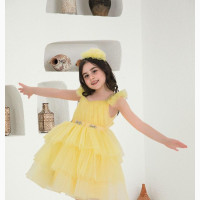 Girls Yellow Ball Gown