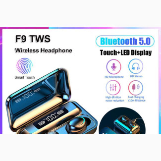 F9 TWS Wireless Bluetooth Headset With Power Bank
