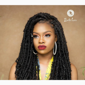 IFE Curly Distressed Faux Locs Crochet Hair