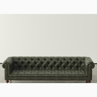 Cameron Green Leather Sofa - Brand New