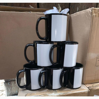 11oz Sublimation Black Picture Mug/Available in Cartons