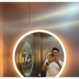 Round Mirror with 3 Colours Sensor Lights - Home Interiors