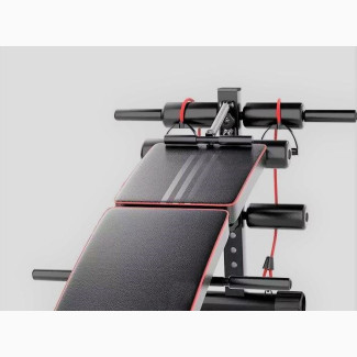 Adjustable Exercise Bench With Resistance Rope