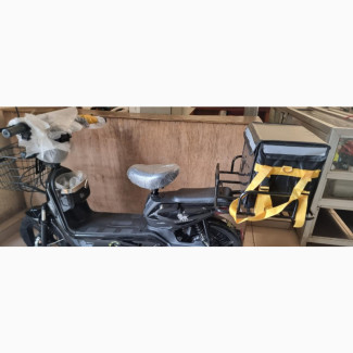 2023 Black Rechargeable Electric Scooter with bag carrier