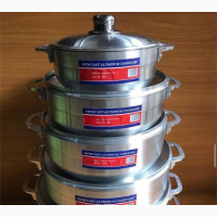 6pcs Aluminum Polishing Cookware Set- Jumbo Size
