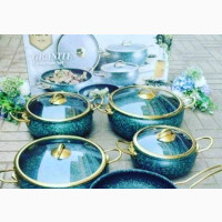 Set of 5, Nonstick Granite Pot