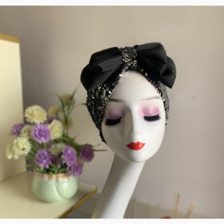 Stylish Sequence Bow Turban for Women - Brand New