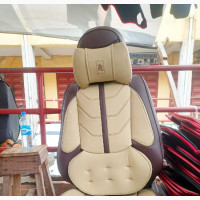 Brand New Cream and Brown Leather Seat Cover