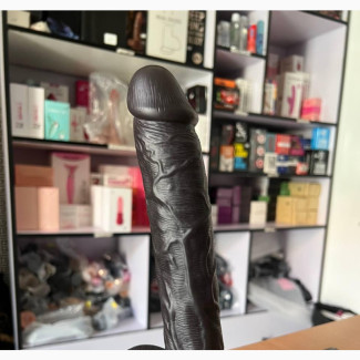 10 Inches Black Non Vibrating Realistic Dildo