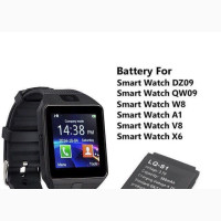 Replacement Battery for Smartwatch (DZ09, A1, V8, X6, GT08, Etc.)