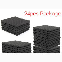 24pcs of 12*12 Odara Acoustic Foam Panel - Black Color