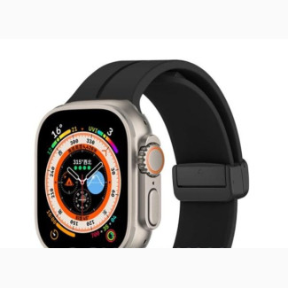 Silicone Soft Sport Magnetic Apple Watch Strap-42/44mm-Black