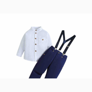 Two Piece Toodler Boy With Suspenders