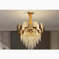 Nordic Modern Gold Crystal Chandelier