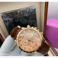 Genuine Leather Chronograph Wristwatch