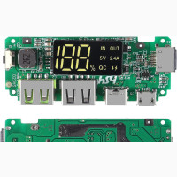 Power Bank Module 2A, 3A Type C Micro USB With LCD Display