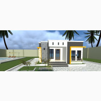 4 Bedroom Bungalow Design and Construction (Roofless)