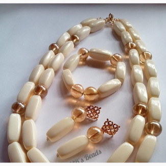 Beautiful Two Steps Beaded Necklace