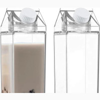 1000ml Clear Juice Refill Bottle, Reusable Milk Carton