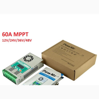 Powmr MPPT 60A Solar Regulator LCD Display 12V 24V 36V 48V A