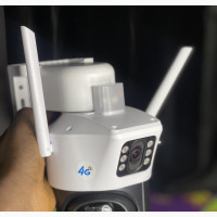 Solar CCTV Security Camera 4g Double Two Dual Lens Siren