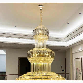 Luxury Villa Living Room Duplex Building Crystal Chandelier