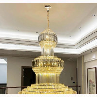 Luxury Villa Living Room Duplex Building Crystal Chandelier