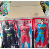 3in1 Super Heroes Figure Set for Kids - Spider-Man, Batman, Superman