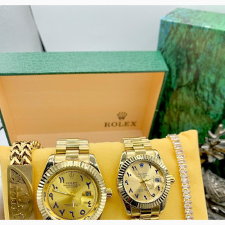 Rolex Couples Wrist Watch and Bracelet