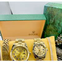 Rolex Couples Wrist Watch and Bracelet