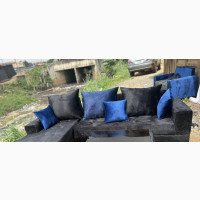 Home Interiors L Shape Sofa With Center Table - Brand New
