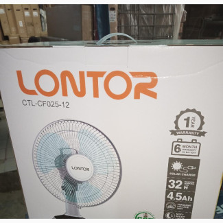 Lontor 12-Inch Rechargeable Desk Fan