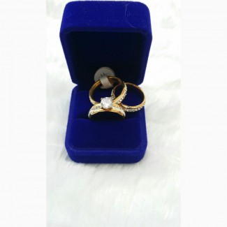 Gold Wedding Ring - Full Stone, Long Lasting, Unisex