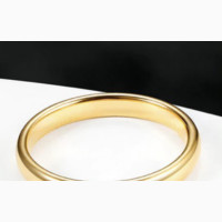 18k Gold Plated Stainless Steel Wedding Band - Size 9